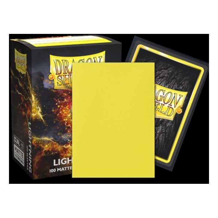 Dragon Shield - Dual Matte Sleeves (100) Lightning (Yellow)